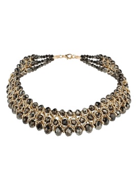 Faceted Glass and chain necklace.jpg